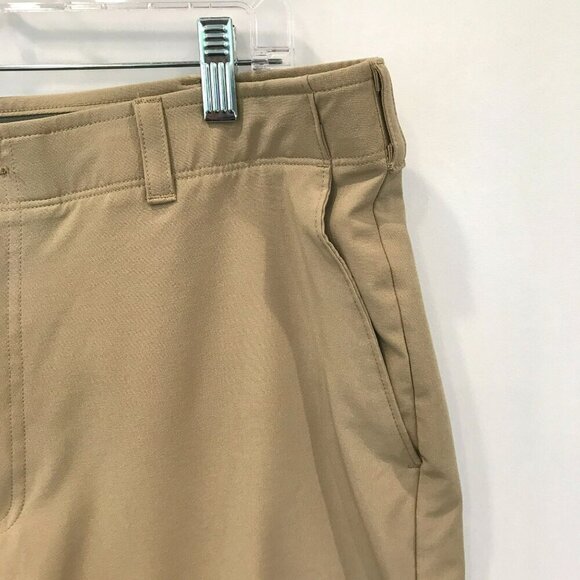 Ben Hogan Men's Flat Front 10 inch Golf Shorts in Tan Sz 38 Activewear Tennis - Picture 3 of 15